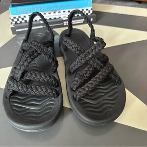 Megnya sandals black womens 11